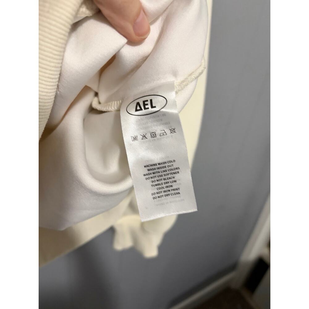 Aelfric Eden White Embroidery Eden Star V303 Oversized Unisex Hoodie XL - Picture 4 of 9